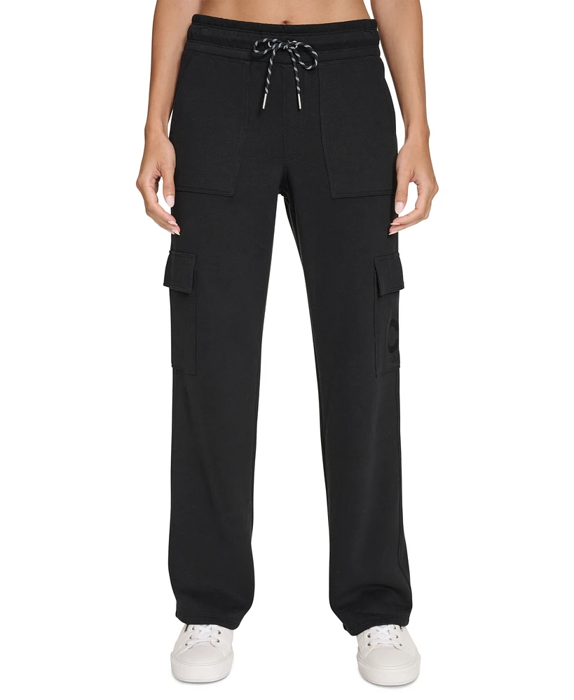 Calvin Klein Women's Active Embroidered-Logo Cargo Pants