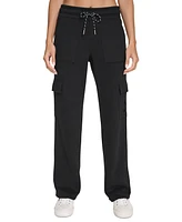 Calvin Klein Women's Active Embroidered-Logo Cargo Pants