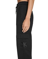 Calvin Klein Women's Active Embroidered-Logo Cargo Pants