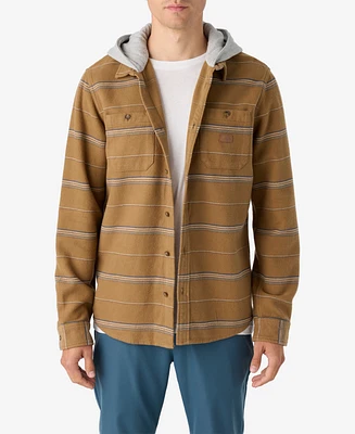 O'Neill Landmarked Stripe Hooded Flann Button Shirt