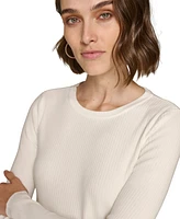 Karl Lagerfeld Paris Women's Asymmetrical Crystal-Trim Sweater