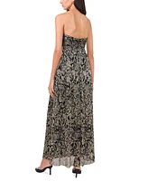 Parker Women's The Piper Metallic-Print Strapless Maxi Dress