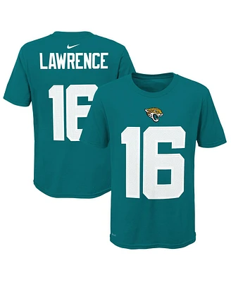 Nike Big Boys and Girls Trevor Lawrence Teal Jacksonville Jaguars Player Pride Name Number T-Shirt