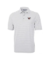 Cutter & Buck Men's Auburn Tigers Throwback Logo Virtue Eco Pique Stripe Polo