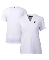 Cutter & Buck Women's White Cincinnati Bearcats Forge Blade V-Neck Top