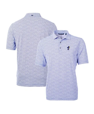 Cutter & Buck Men's Royal Kansas Jayhawks Virtue Eco Pique Botanical Polo