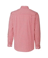 Cutter & Buck Men's Red Louisville Cardinals Easy Care Stretch Gingham Long Sleeve Button-Down Shirt