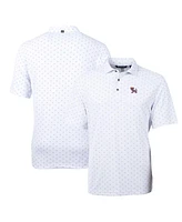 Cutter & Buck Men's White Clemson Tigers Virtue Eco Pique Tile Polo