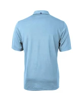 Cutter & Buck Men's Light Blue Tulane Green Wave Team Logo Virtue Eco Pique Polo