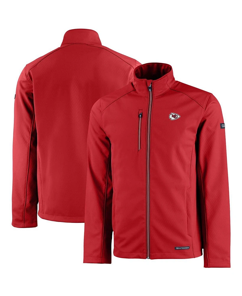 Cutter & Buck Men's Red Kansas City Chiefs Evoke Eco Softshell Full-Zip Jacket