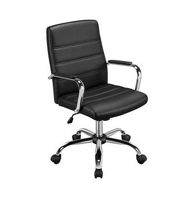 Yaheetech Mid-Back Office Chair Pu Leather Executive