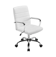 Yaheetech Mid-Back Office Chair Pu Leather Office Executive Chair