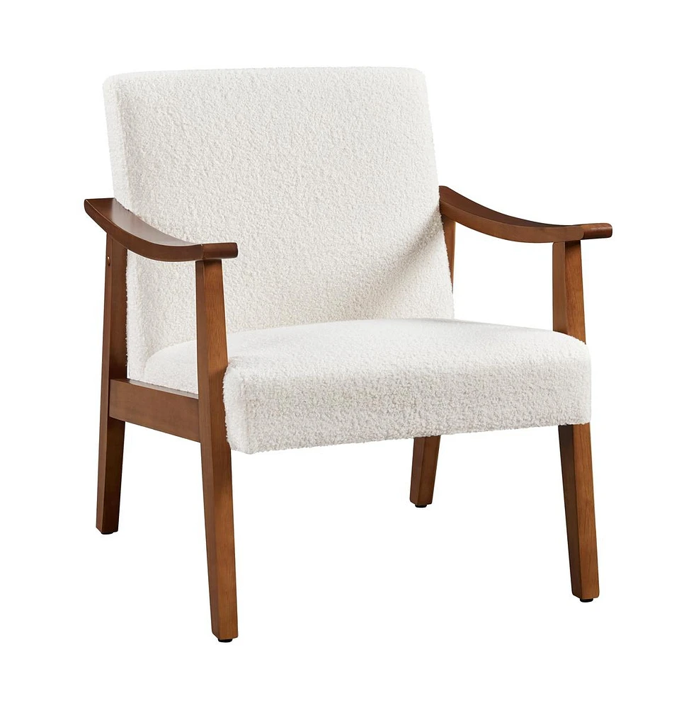 Yaheetech Modern Accent Chair Mid-Century Upholstered Armchair
