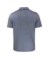 Cutter & Buck Men's Navy Midshipmen Forge Eco Double Stripe Stretch Polo