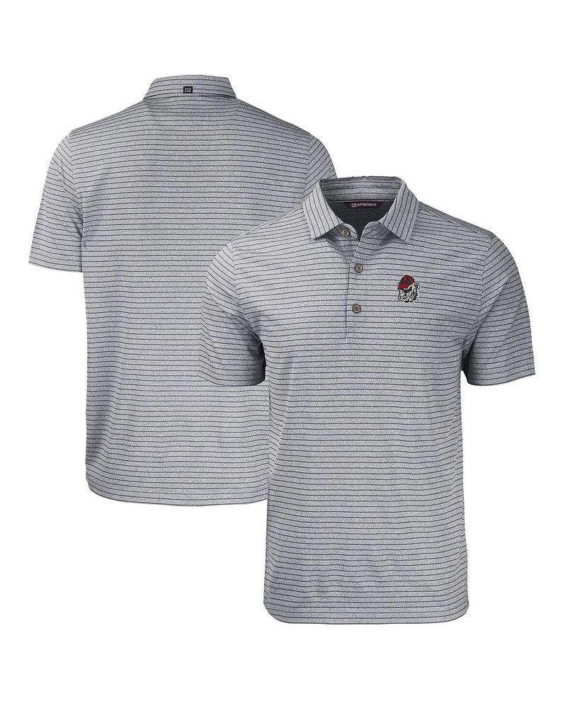 Cutter & Buck Men's Georgia Bulldogs Forge Eco Heathered Stripe Stretch Polo