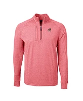 Cutter & Buck Men's Heather Red Georgia Bulldogs Alumni Logo Adapt Eco Knit Heathered Quarter-Zip Pullover