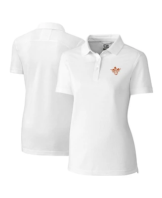 Cutter & Buck Women's White Texas Longhorns Vault DryTec Advantage Tri-Blend Pique Polo