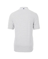 Cutter & Buck Men's Gray/White Vanderbilt Commodores Vault DryTec Virtue Eco Pique Stripe Polo