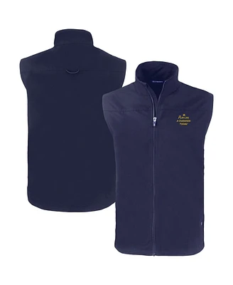 Cutter & Buck Men's Navy Notre Dame Fighting Irish Play Like A Champion Today Charter Eco Full-Zip Vest