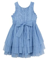 Rare Editions Toddler & Little Girls Illusion Mesh Party Dress