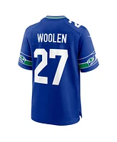 Nike Men's Tariq Woolen Royal Seattle Seahawks Throwback Player Game Jersey