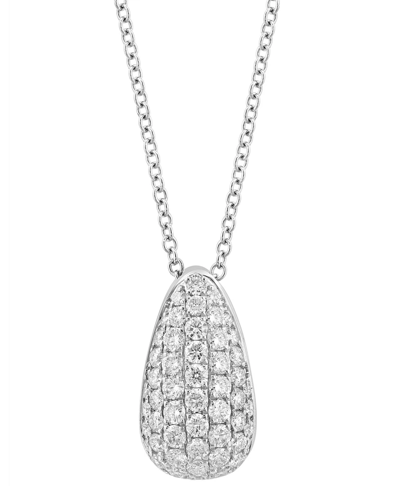 Effy Diamond Pave Teardrop 18" Pendant Necklace (5/8 ct. t.w.) in 14k White Gold