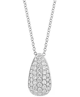 Effy Diamond Pave Teardrop 18" Pendant Necklace (5/8 ct. t.w.) in 14k White Gold