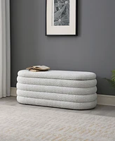 Abbyson Living 19" Wood Cleo Storage Bench Ottoman