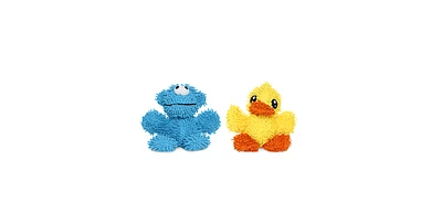 Mighty Mighty- Microfiber Ball Jr Monster & Jr Duck - Combo Pack, Durable Dog Toys