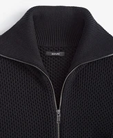 Alfani Men's Honeycomb Zip-Front Cardigan, Created for Macy's