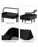 Sugift 3-Tier Utility Cart Storage Rolling with Casters