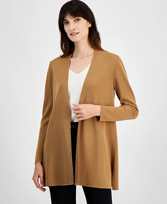 Anne Klein Women's Open-Front Long-Sleeve Cardigan