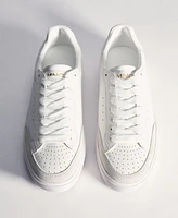 Mango Women's Leather Panel Sneakers