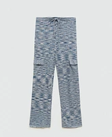 Mango Women's Cargo Pockets Knitted Pants