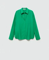 Mango Women's Lyocell Fluid Shirt