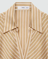 Mango Women's Striped Flowy Shirt