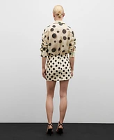 Mango Women's Polka-Dot Lyocell Shirt