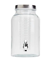 Mason Craft & More 1.5 Gallon Glass Drink Dispenser with Infuser and Screw-off Wide Lid