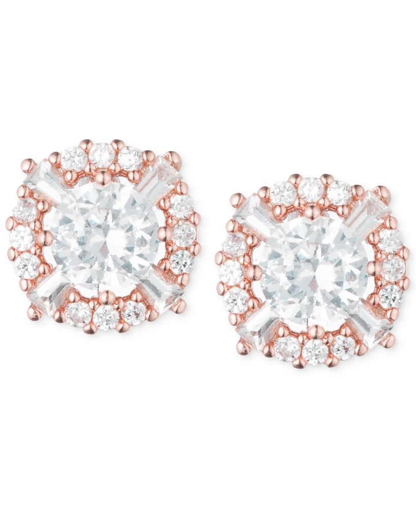 Anne Klein Elevated Crystal Round Stud Earrings