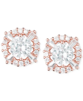 Anne Klein Elevated Crystal Round Stud Earrings