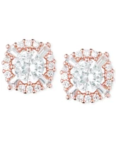 Anne Klein Elevated Crystal Round Stud Earrings