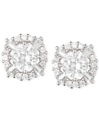 Anne Klein Elevated Crystal Round Stud Earrings