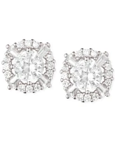 Anne Klein Elevated Crystal Round Stud Earrings