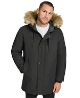 Calvin Klein Men's Long Parka with Faux-Fur Lined Hood