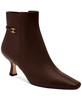 Coach Women"s Rebecca Buckle Kitten-Heel Leather Booties