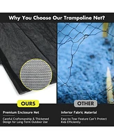 Trampoline Replacement Protection Enclosure Net with Zipper