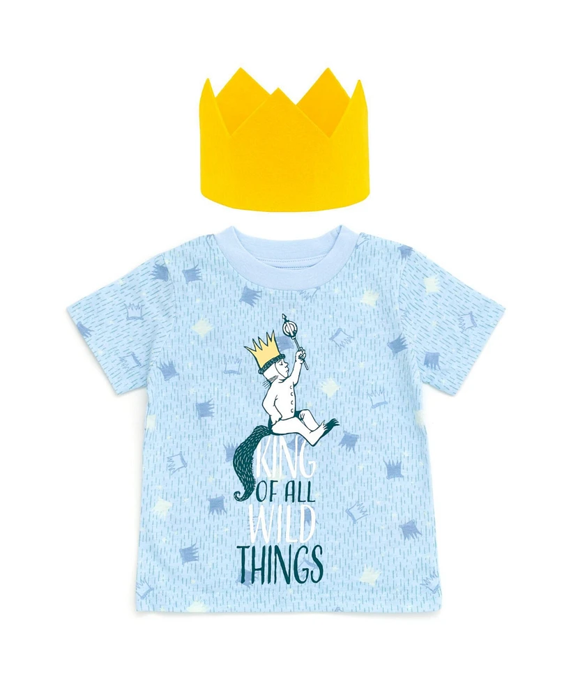 Warner Bros. Toddler Boys Where the Wild Things Are Max Cosplay T-Shirt and Crown