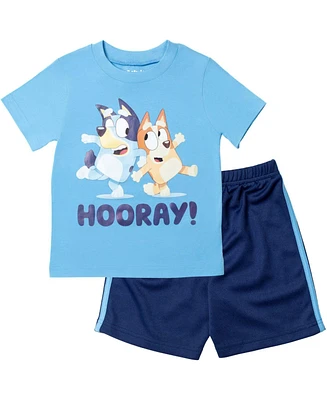 Bluey Boys Bingo T-Shirt and Mesh Shorts Outfit Set to