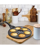 Megachef Happy Face Emoji 10.5 Inch Aluminum Nonstick Pancake Maker Pan with Cool Touch Handle