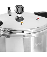 Megachef 24 Quart Large Capacity Aluminum Stovetop Pressure Cooker/Canner for Induction and Gas Stove-Tops